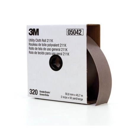 3M 3M Utility Cloth Roll 211K, 1-1/2 in x 50 yd 320 J-weight 7000118351